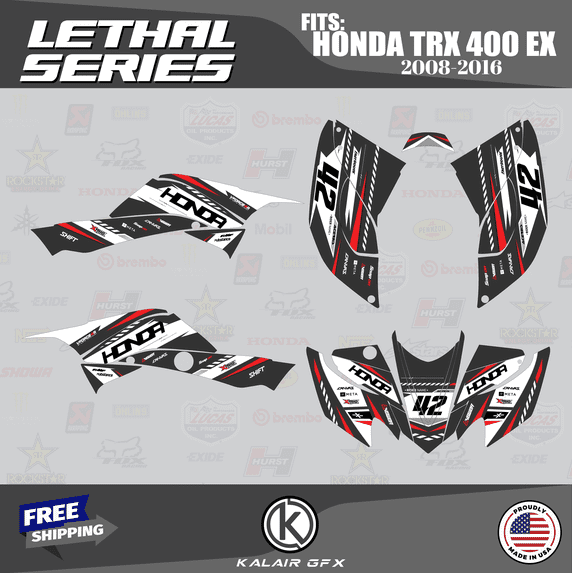 Kalair GFX Graphics Kit for Honda ATV TRX 400EX (2008-2016) Lethal Series