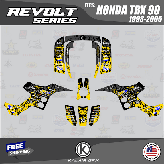 Kalair GFX Graphics Kit for Honda ATV TRX 90 (1993-2005) Revolt Series