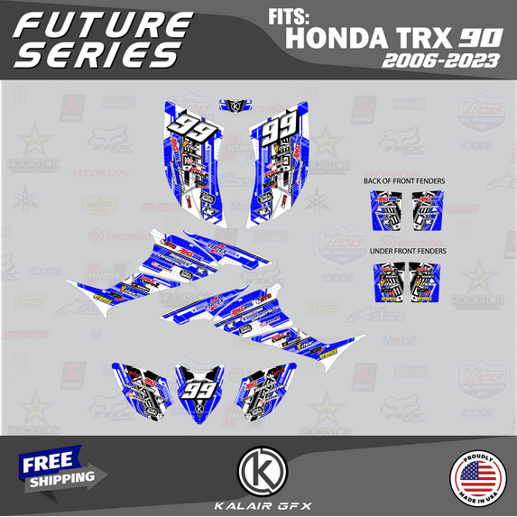 Kalair GFX Graphics Kit for Honda ATV TRX 90 (2006-2023) Future Series