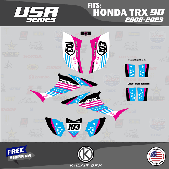 Kalair GFX Graphics Kit for Honda ATV TRX 90 (2006-2023) Usa Series