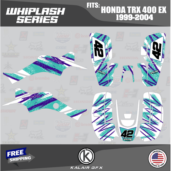 Kalair GFX Graphics Kit for Honda ATV TRX400EX (1999-2004) Whiplash Series