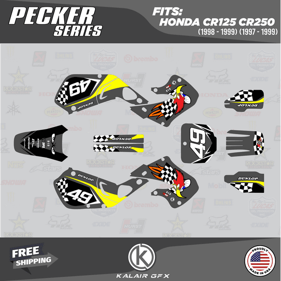 Kalair GFX Graphics Kit for Honda CR125 (1998-1999) Pecker Series