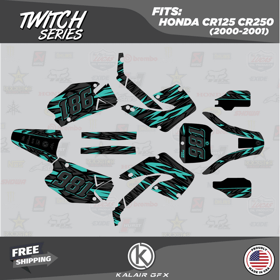 Kalair GFX Graphics Kit for Honda CR125 (2000-2001) Twitch Series