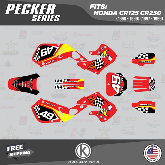 Kalair GFX Graphics Kit for Honda CR250 (1997-1999) Pecker Series