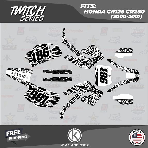 Kalair GFX Graphics Kit for Honda CR250 (2000-2001) Twitch Series
