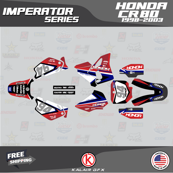 Kalair GFX Graphics Kit for Honda CR80 (1998-2003) Imperator Series
