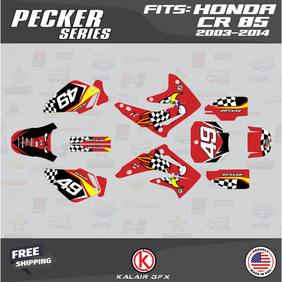 Kalair GFX Graphics Kit for Honda CR85 (2003-2014) Pecker Series