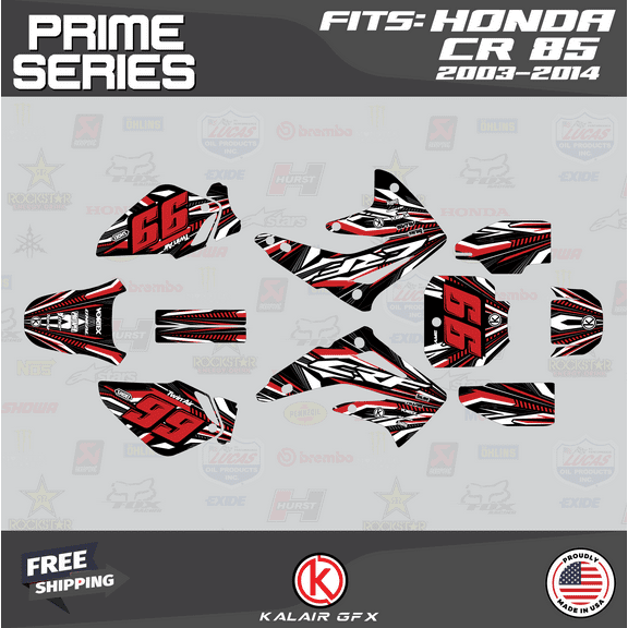 Kalair GFX Graphics Kit for Honda CR85 (2003-2014) Prime Series