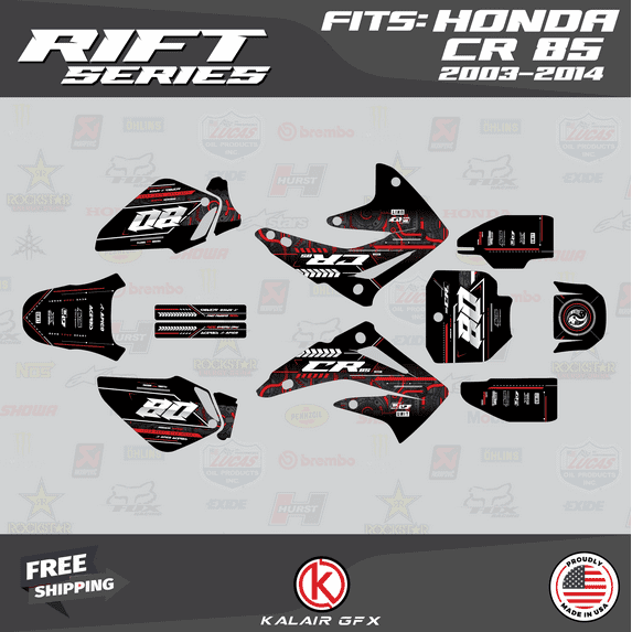 Kalair GFX Graphics Kit for Honda CR85 (2003-2014) Rift Series