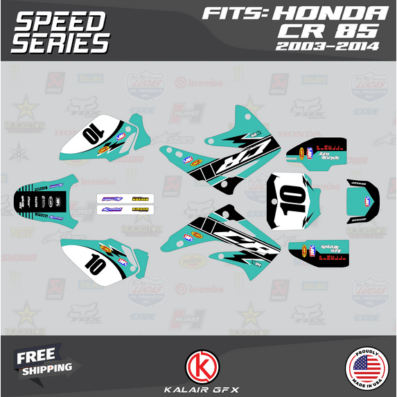 Kalair GFX Graphics Kit for Honda CR85 (2003-2014) Speed Series