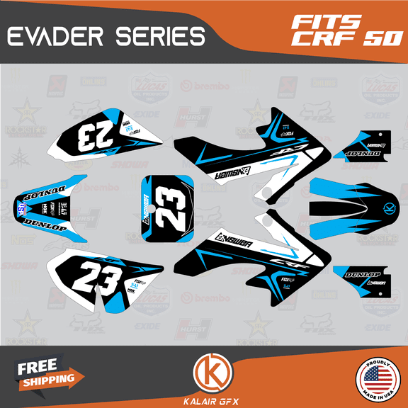 Kalair GFX Graphics Kit for Honda CRF 50 (2004-2012) Evader Series