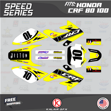 Kalair GFX Graphics Kit for Honda CRF100 (2004-2010) Speed Series
