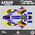 thumbnail image 1 of Kalair GFX Graphics Kit for Honda CRF100 (2004-2010) Usa Series, 1 of 5