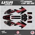 thumbnail image 1 of Kalair GFX Graphics Kit for Honda CRF100 (2004-2010) Usa Series, 1 of 5