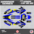thumbnail image 1 of Kalair GFX Graphics Kit for Honda CRF100 (2004-2010) Warrior Series, 1 of 5