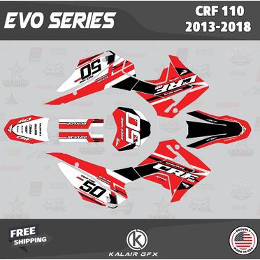 Scarface Sticker Kit Kalair GFX Graphics Kit for Honda CRF110F (2019-2024) Redeemer Series ...