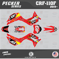 thumbnail image 1 of Kalair GFX Graphics Kit for Honda CRF110F (2019-2024) Pecker Series, 1 of 5