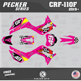 thumbnail image 1 of Kalair GFX Graphics Kit for Honda CRF110F (2019-2024) Pecker Series, 1 of 5