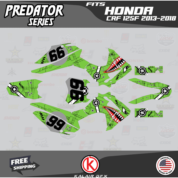 Kalair GFX Graphics Kit for Honda CRF125F (2013-2018) Predator Series