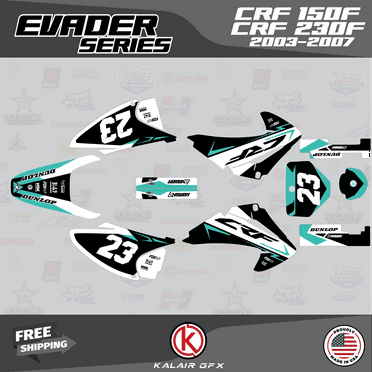 Kalair GFX Graphics Kit for Honda CRF150F (2003-2007) Evader Series