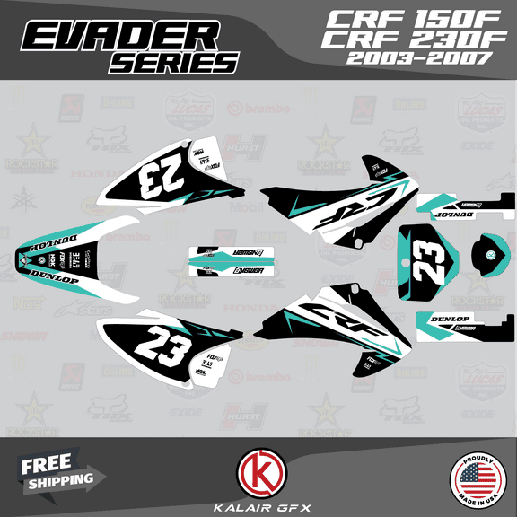 Kalair GFX Graphics Kit for Honda CRF150F (2003-2007) Evader Series