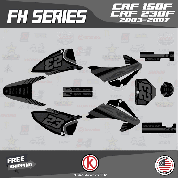Kalair GFX Graphics Kit for Honda CRF150F (2003-2007) Fh Series