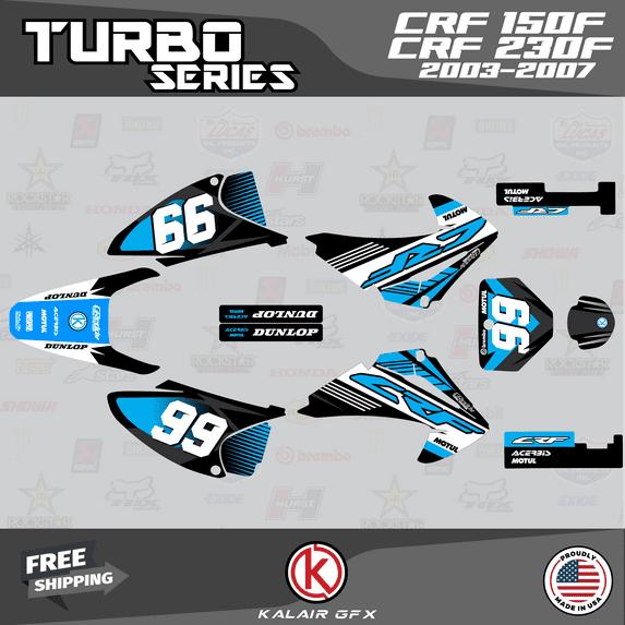 Kalair GFX Graphics Kit for Honda CRF150F (2003-2007) Turbo Series
