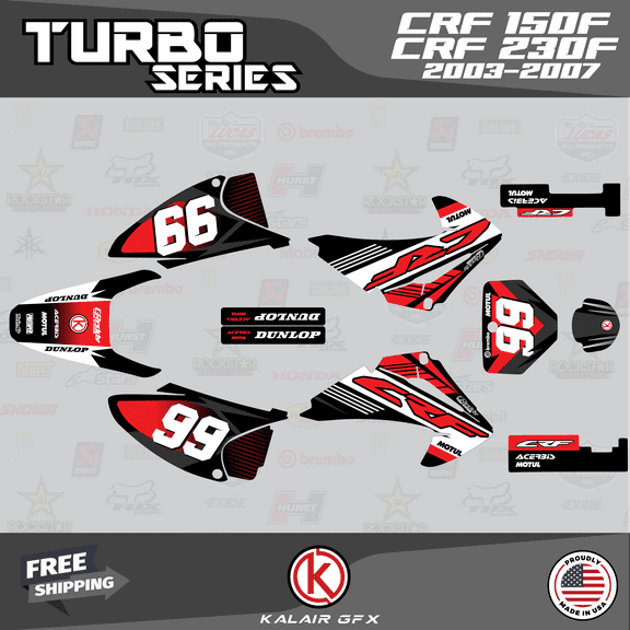 Kalair GFX Graphics Kit for Honda CRF150F (2003-2007) Turbo Series