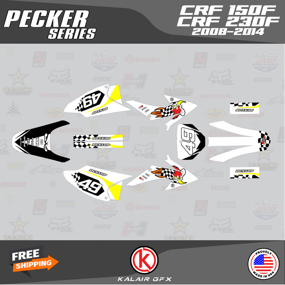 Kalair GFX Graphics Kit for Honda CRF150F (2008-2014) Pecker Series