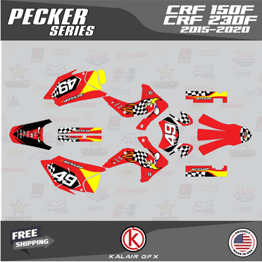 Kalair GFX Graphics Kit for Honda CRF150F (2015-2020) Pecker Series