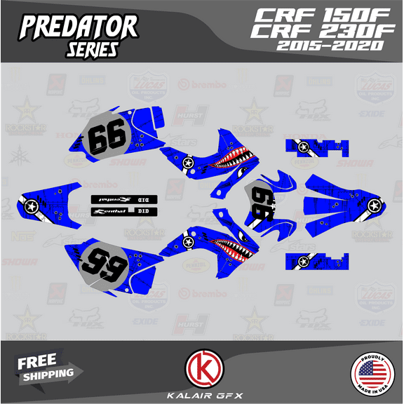 Kalair GFX Graphics Kit for Honda CRF150F (2015-2020) Predator Series