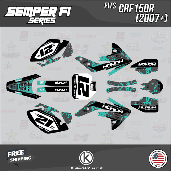 Kalair GFX Graphics Kit for Honda CRF150R (2007-2023) Semperfi Series
