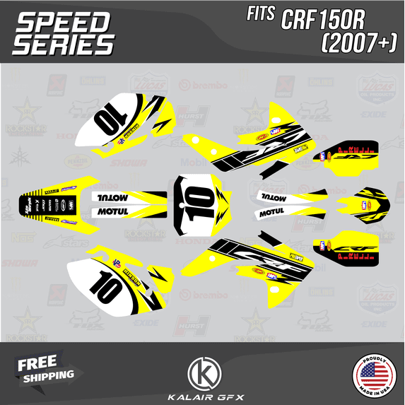 Kalair GFX Graphics Kit for Honda CRF150R (2007-2023) Speed Series