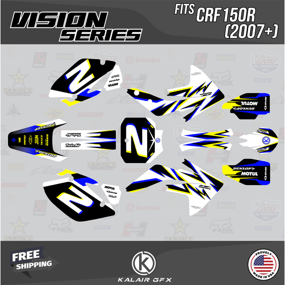 Kalair GFX Graphics Kit for Honda CRF150R (2007-2023) Vision Series