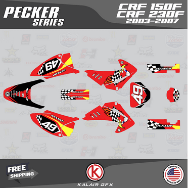 Kalair GFX Graphics Kit for Honda CRF230F (2003-2007) Pecker Series