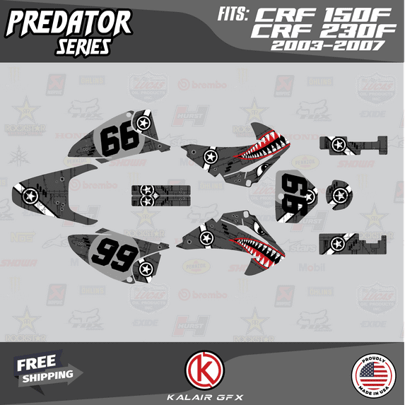 Kalair GFX Graphics Kit for Honda CRF230F (2003-2007) Predator Series