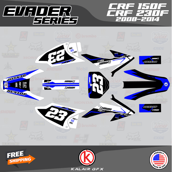 Kalair GFX Graphics Kit for Honda CRF230F (2008-2014) Evader Series