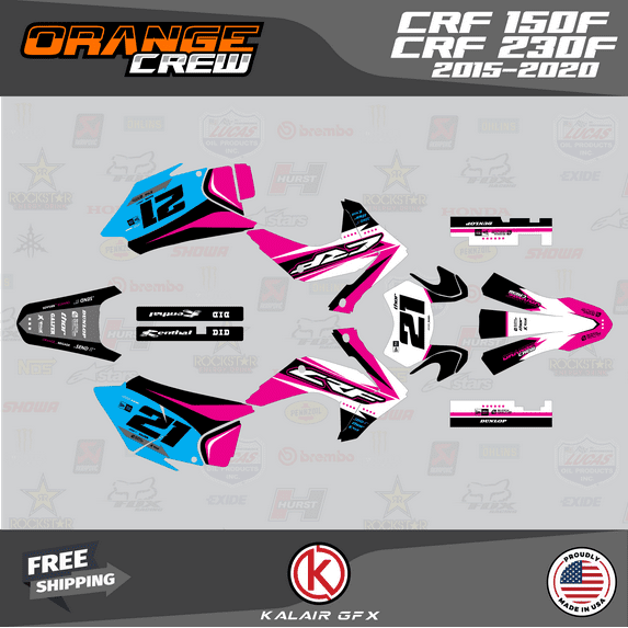 Kalair GFX Graphics Kit for Honda CRF230F (2015-2020) Ogcrew Series
