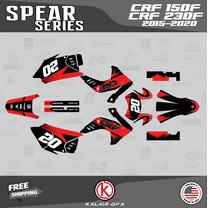 Scarface Sticker Kit Kalair GFX Graphics Kit for Honda CRF125F (2019-2024) Revolt Series ...