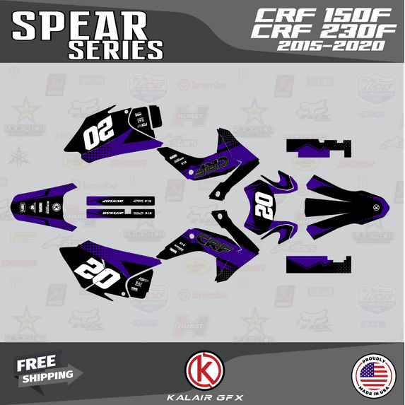 Kalair GFX Graphics Kit for Honda CRF230F (2015-2020) Spear Series