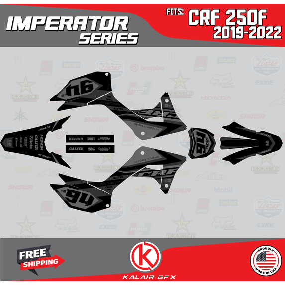 Kalair GFX Graphics Kit for Honda CRF250F (2019-2024) Imperator Series