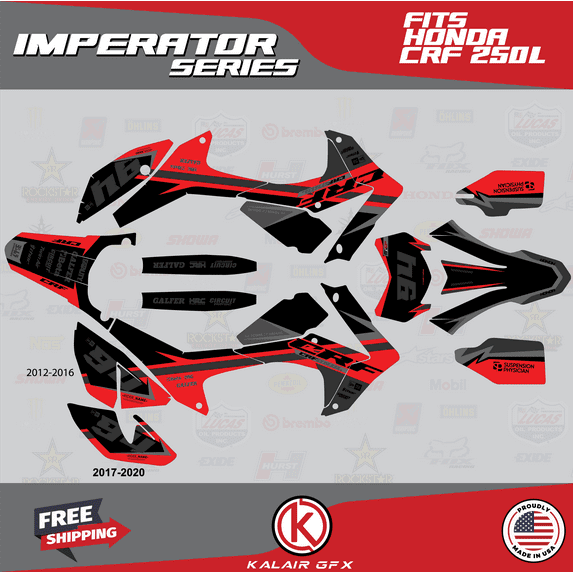 Kalair GFX Graphics Kit for Honda CRF250L (2012-2016) Imperator Series