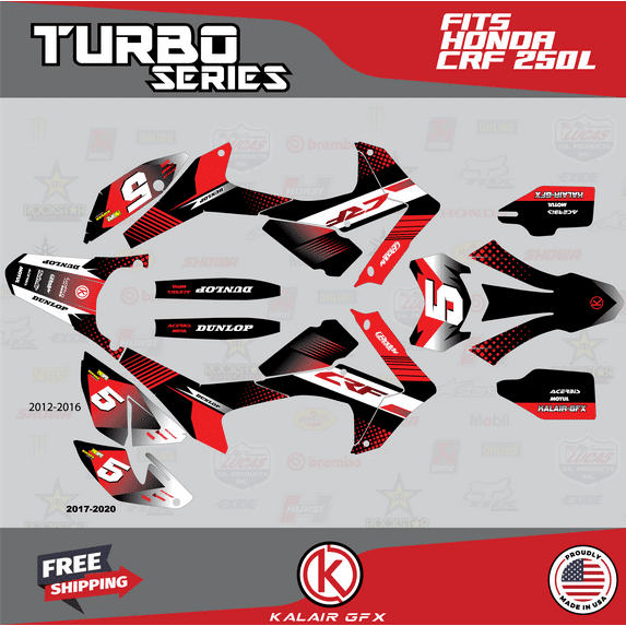 Kalair GFX Graphics Kit for Honda CRF250L (2017-2020) Turbo Series