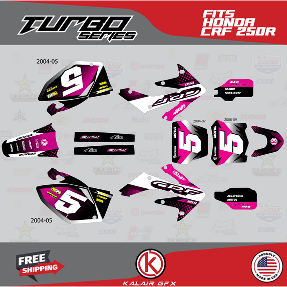 Kalair GFX Graphics Kit for Honda CRF250R (2006-2007) Turbo Series