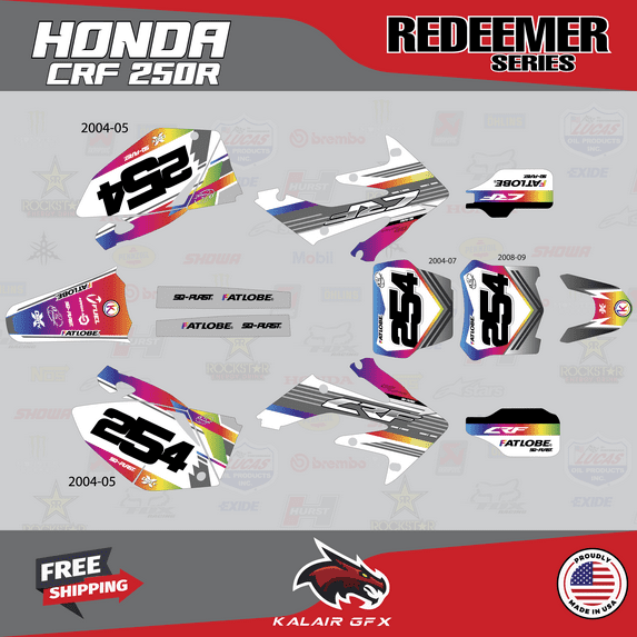 Kalair GFX Graphics Kit for Honda CRF250R (2008-2009) Redeemer Series