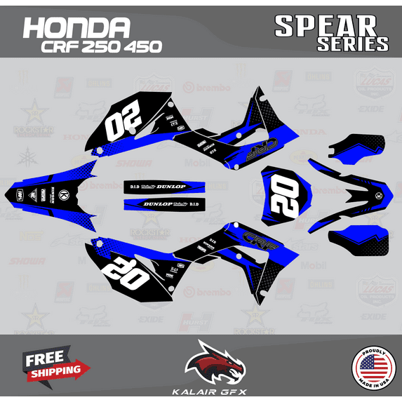 Kalair GFX Graphics Kit for Honda CRF250R (2018-2021) Spear Series