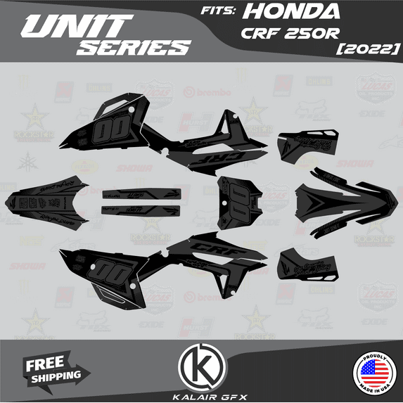 Kalair GFX Graphics Kit for Honda CRF250R (2022-2023) Unit Series