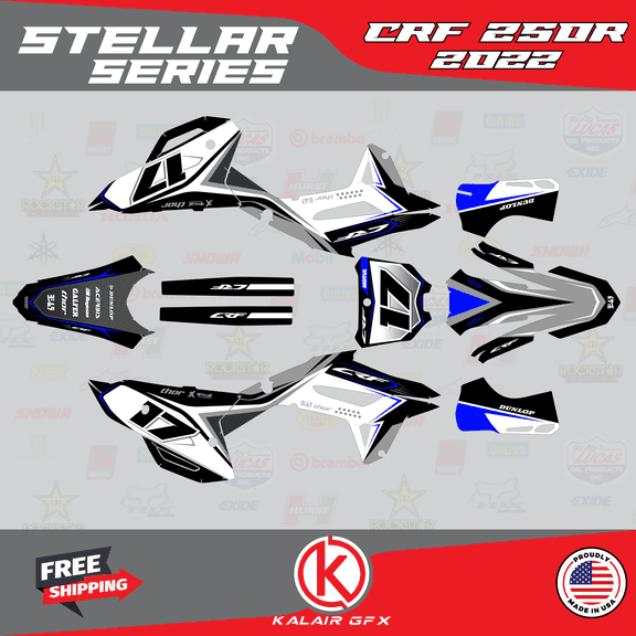 Kalair GFX Graphics Kit for Honda CRF250R (2022) Stellar Series