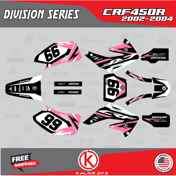 Kalair GFX Graphics Kit for Honda CRF450R (2002-2004) Division Series