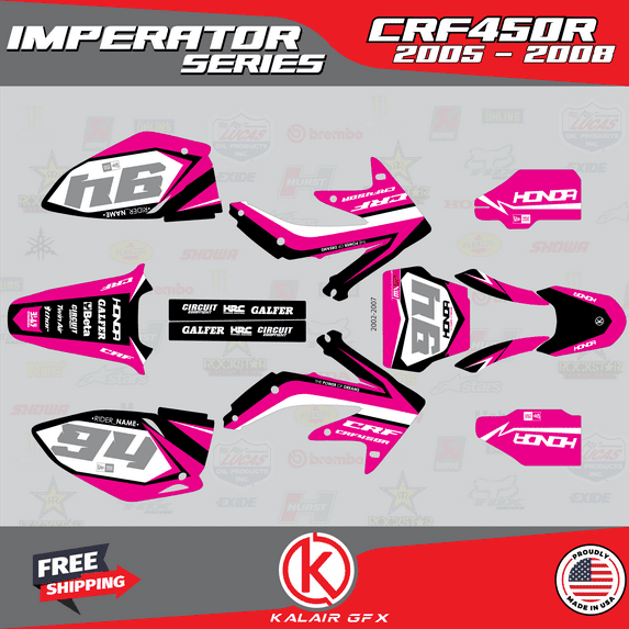 Kalair GFX Graphics Kit for Honda CRF450R (2005-2007) Imperator Series
